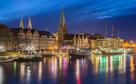 Weserpromenade Schlachte bei Nacht Weserpromenade Schlachte bei Nacht