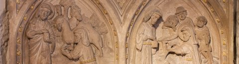 Ein Sandsteinrelief aus dem Dom-Museum Ein Sandsteinrelief aus dem Dom-Museum