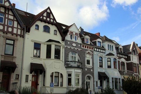 Typisch bremische Häuserreihe Typisch bremische Häuserreihe