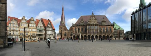 Ansicht vom Bremer Marktplatz mit Blick auf das Rathaus Ansicht vom Bremer Marktplatz mit Blick auf das Rathaus