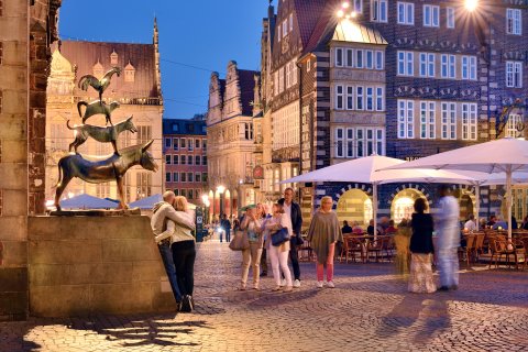 Die Stadtmusikanten am Abend Die Stadtmusikanten am Abend