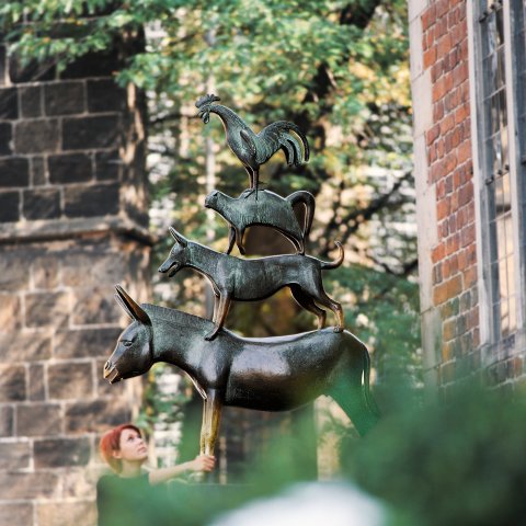 Die Statue der Bremer Stadtmusikanten von Gerhard Marcks Die Statue der Bremer Stadtmusikanten von Gerhard Marcks