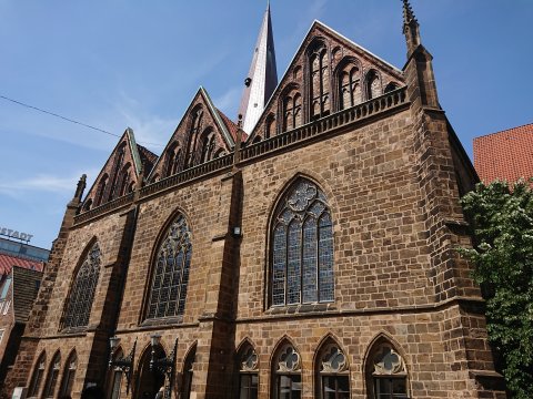 Fassade der Kirche Unser Lieben Frauen (Foto: Melanie Schaumburg). Fassade der Kirche Unser Lieben Frauen (Foto: Melanie Schaumburg).